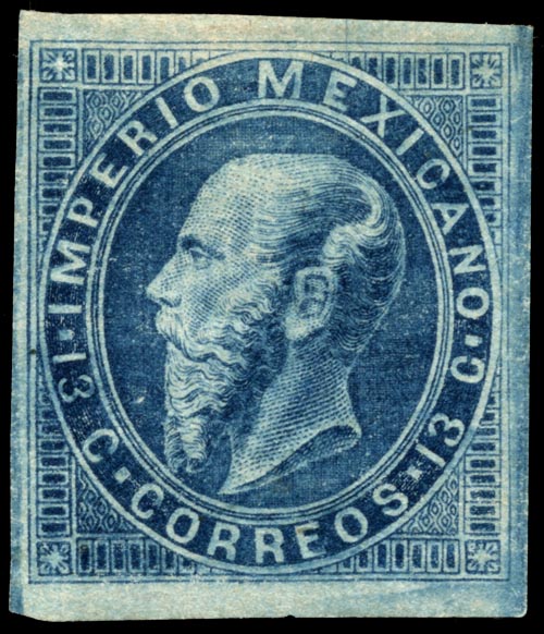 Známka Mexika s portrétom Maximiliána I.